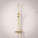 Colonne de douche mitigeur, Ø25cm, inox doré brossé, Châtelet III