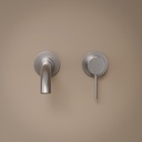 Robinet mitigeur lavabo mural, inox brossé, Châtelet