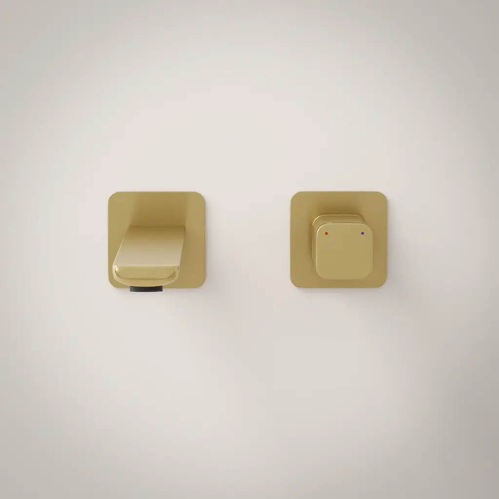 Deauville, Mitigeur Lavabo encastré Doré Brossé