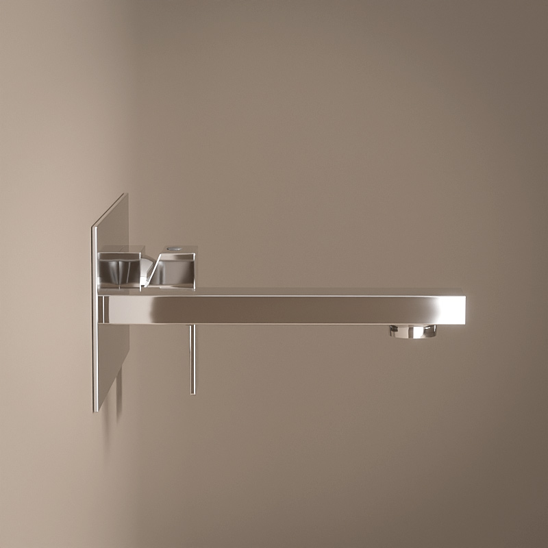 Mitigeur lavabo mural encastré chromé, Tuileries