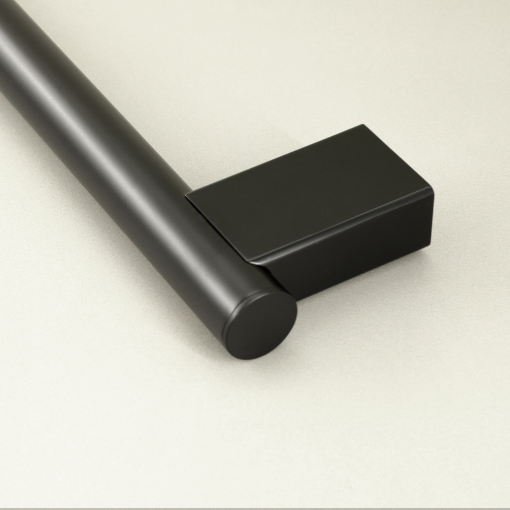 Barre d'appui droite 40 cm, noir brossé, Châtelet