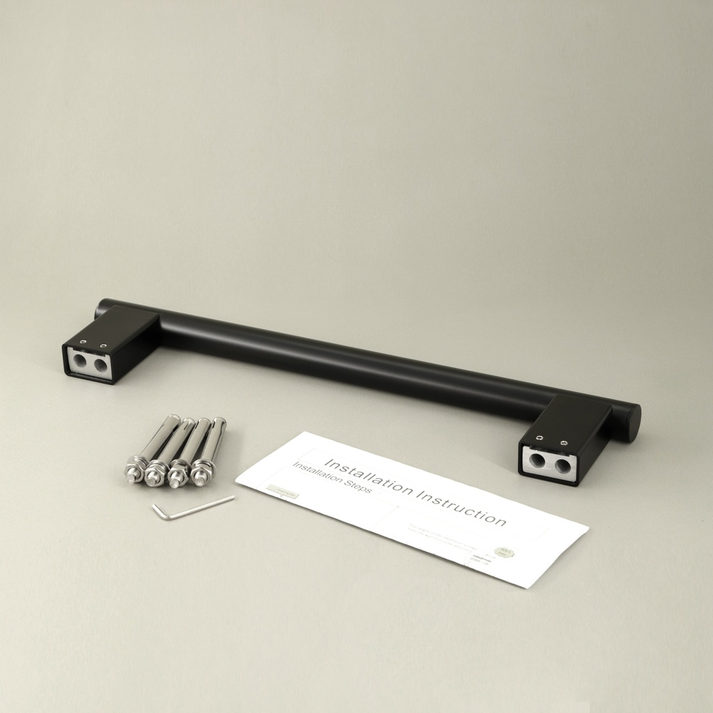 Barre d'appui droite 40 cm, noir brossé, Châtelet