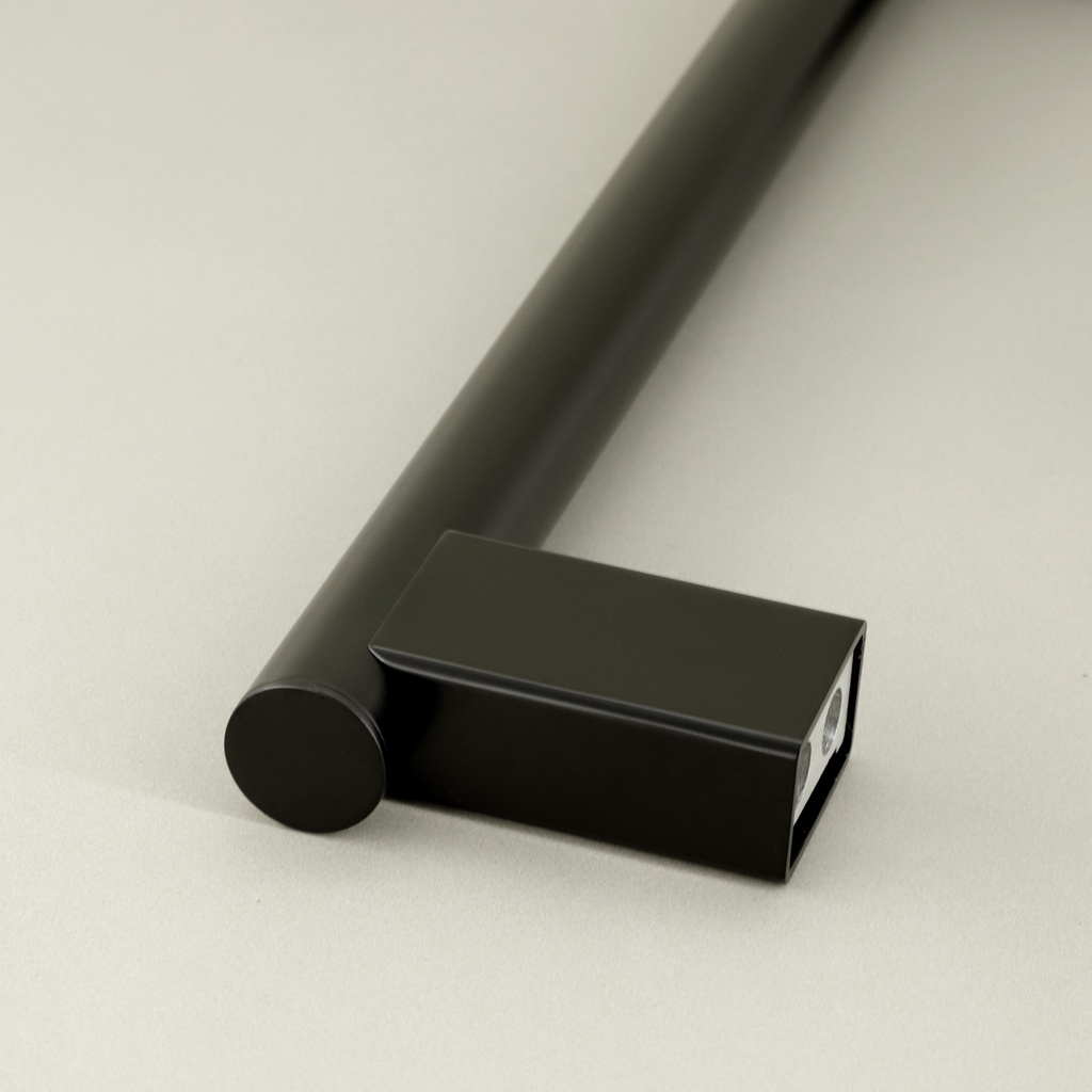Barre d'appui droite 40 cm, noir brossé, Châtelet