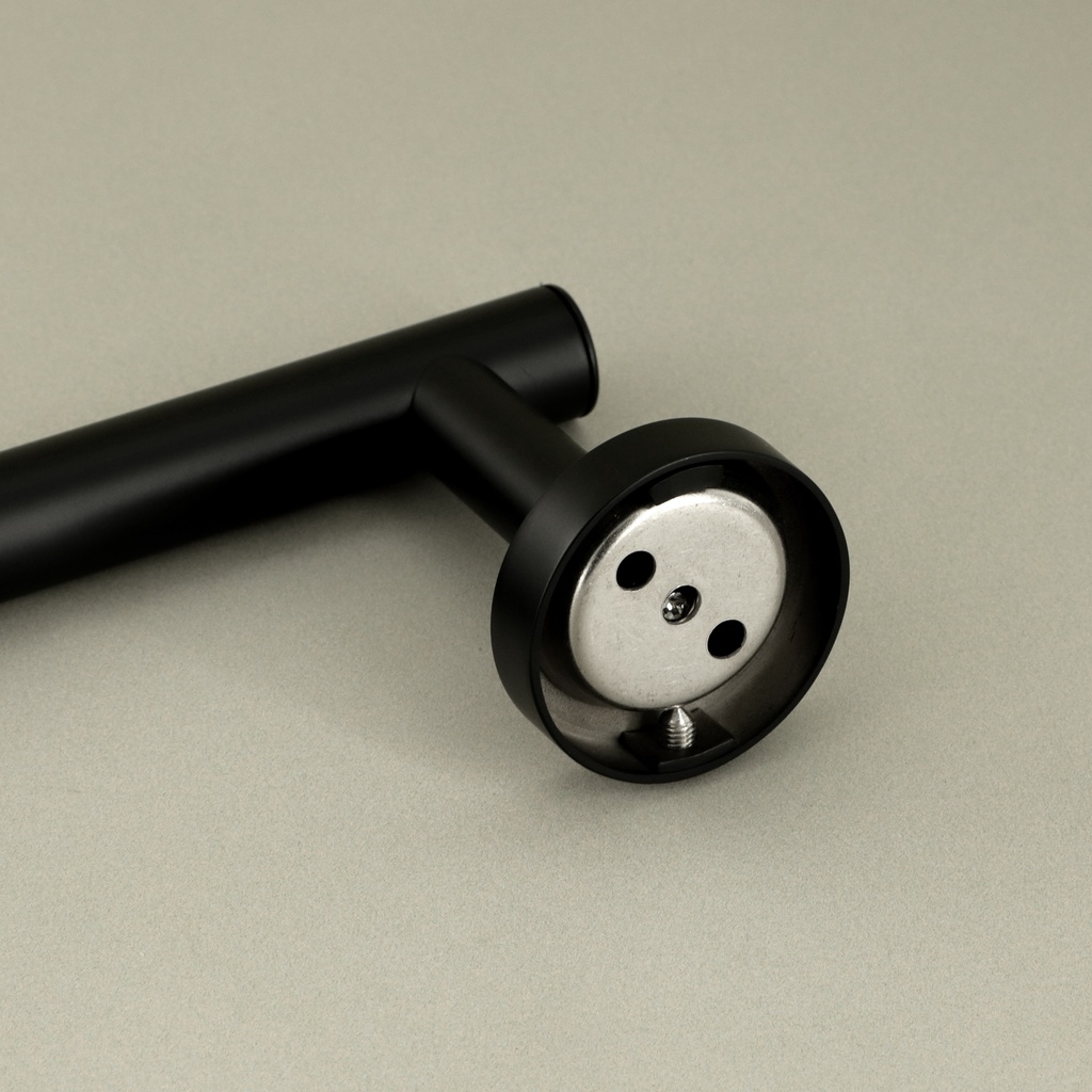 Porte rouleau, Noir Brossé, Chatelet, 17.6cm