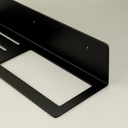 Porte-serviette 40 cm avec tablette, noir brossé, Châtelet