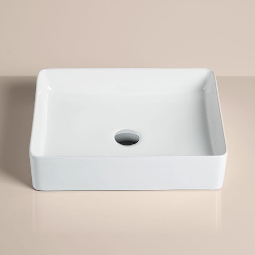 ENORA VASQUE A POSER RONDE 47CMX36CM BLANC BRILLA
