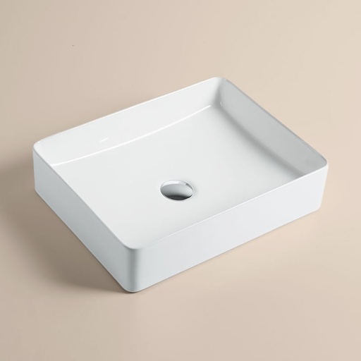 ENORA VASQUE A POSER RONDE 47CMX36CM BLANC BRILLA