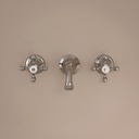 Robinet mélangeur lavabo mural 3 trous, chromé, Diana 2