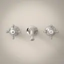 Robinet mélangeur lavabo mural 3 trous, chromé, Diana 2