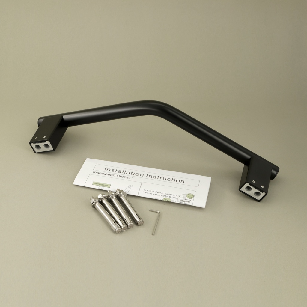 Barre d'appui oblique, noir brossé, Châtelet