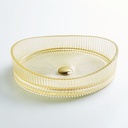 Vasque à poser en verre 50x37.5x14cm Doré, Burano 