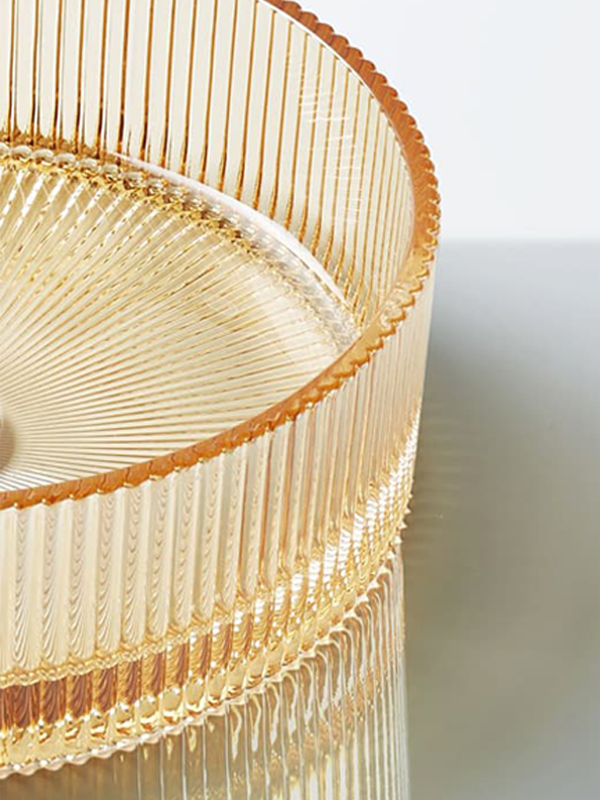 Vasque à poser en verre 36x36x11.5cm Ambre, Torcello