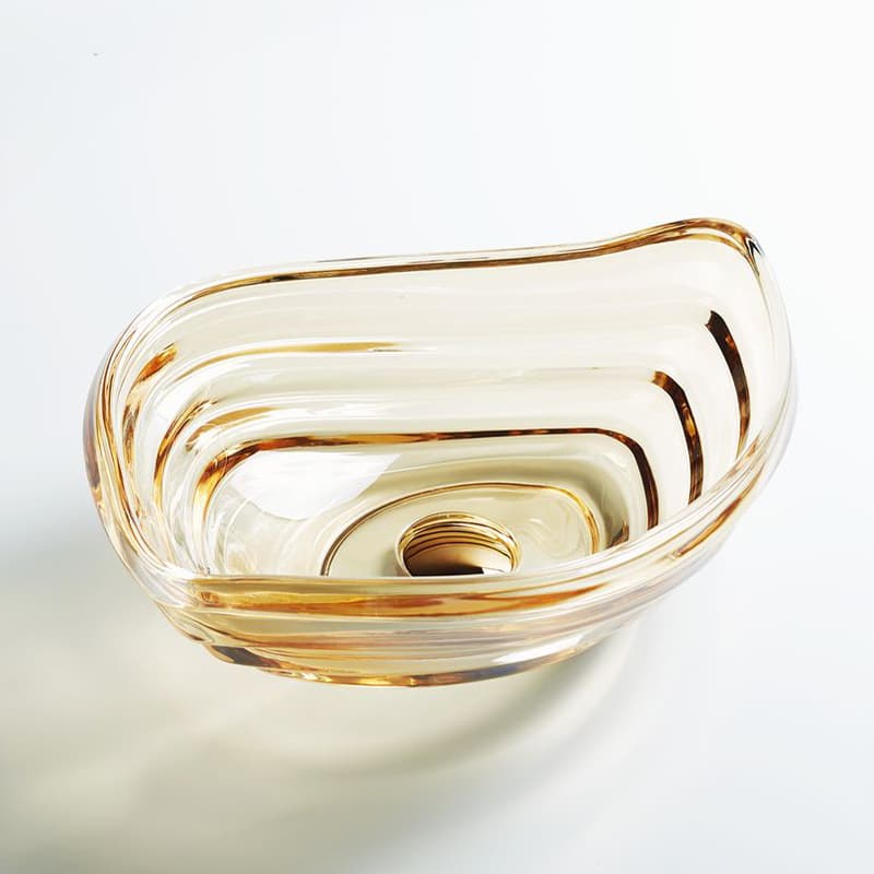 Vasque en verre à Poser 50x36x16cm Ambre , Venezia 