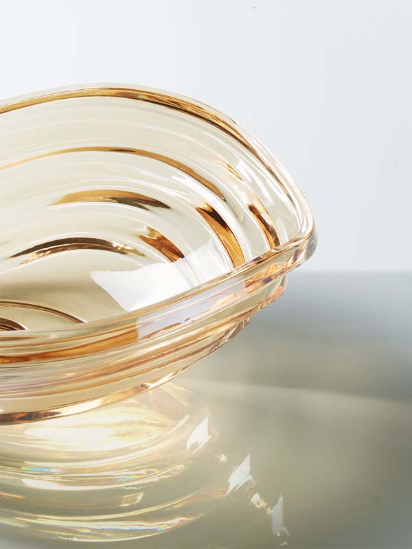 Vasque en verre à Poser 50x36x16cm Ambre , Venezia 