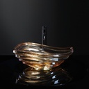 Vasque en verre à Poser 50x36x16cm Ambre , Venezia 