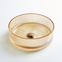 Vasque à poser en verre 36x36x11.5cm Ambre, Torcello