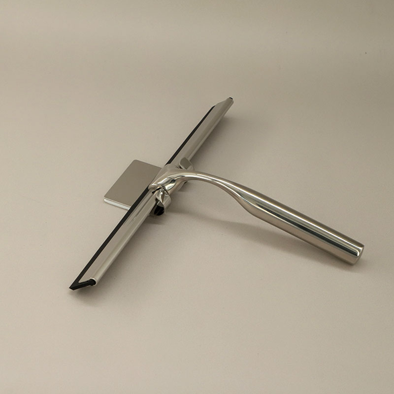 Raclette essuie vitre Châtelet avec support mural, chromé