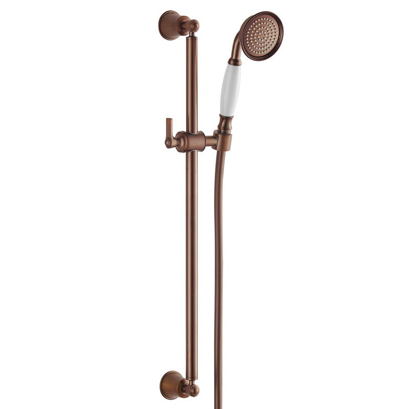 Douchette à main avec barre et flexible, traitée cuivre, Liberty