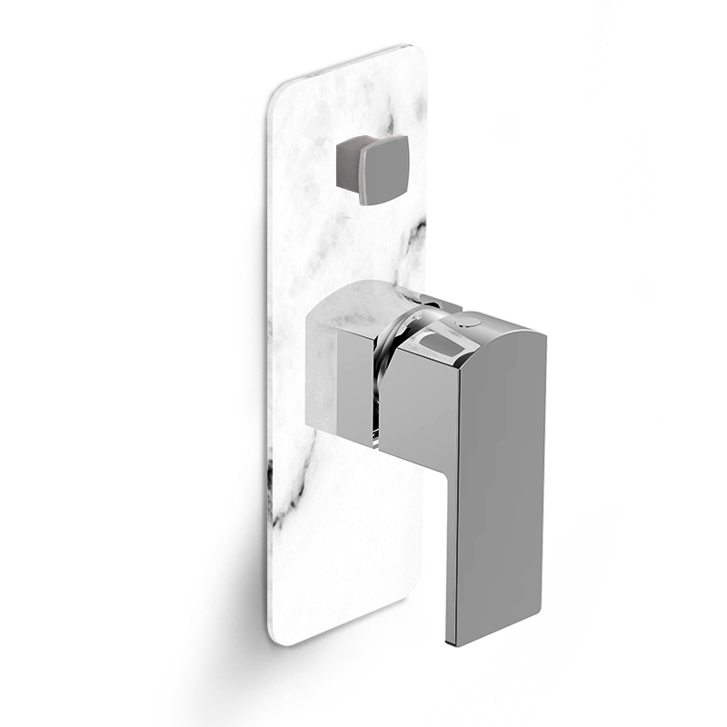 Mitigeur bain-douche encastré, finition marbre blanc, Infinity Elements
