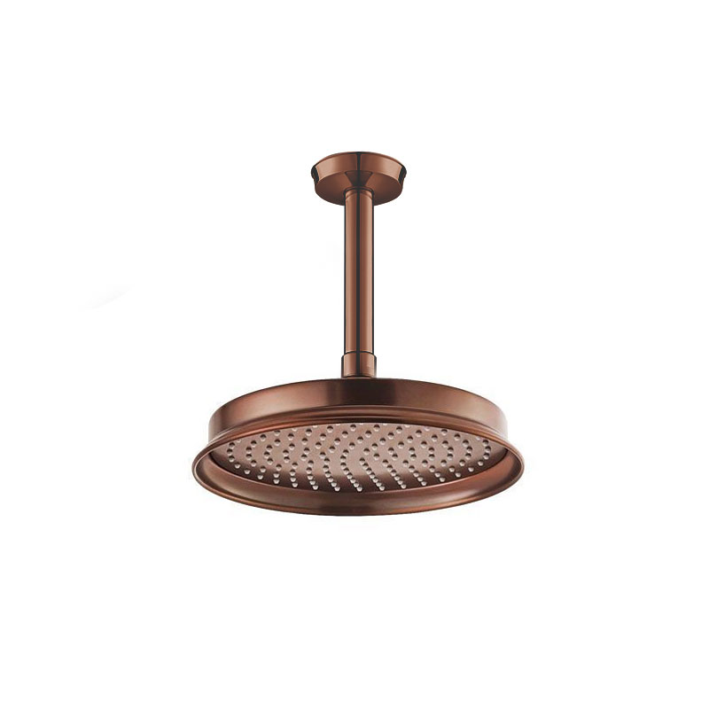 Pomme de douche ronde plafond, traitée cuivre, Liberty