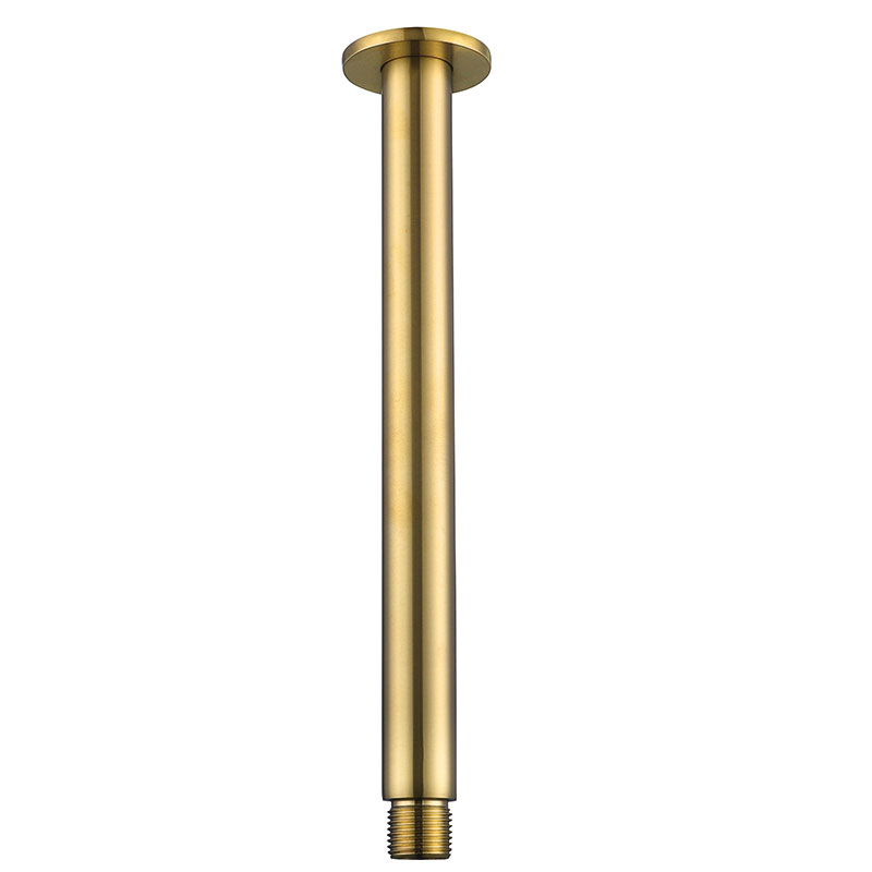 Bras de douche plafond, doré brossé