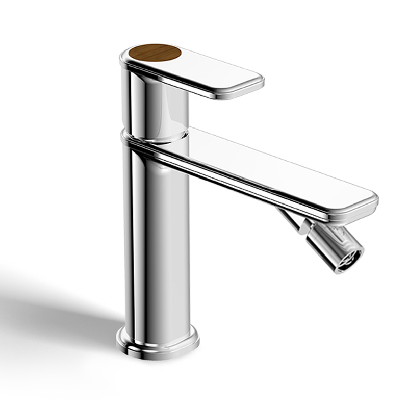 Mitigeur bidet en laiton chromé avec capsule de senteur, couvercle bois, Infinity Essences