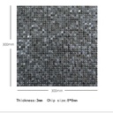 Mosaïque 30x30x3 Fractal Grey, Adhésive, Prix des 4 pièces