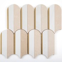 Mosaïque, 26,4x25,05 cm, crème et doré, Venice