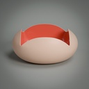 Vasque à poser 46x19cm Rose et Orange, Pétale   