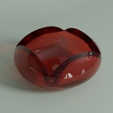 Vasque à poser 46x19cm Rouge, Pétale 