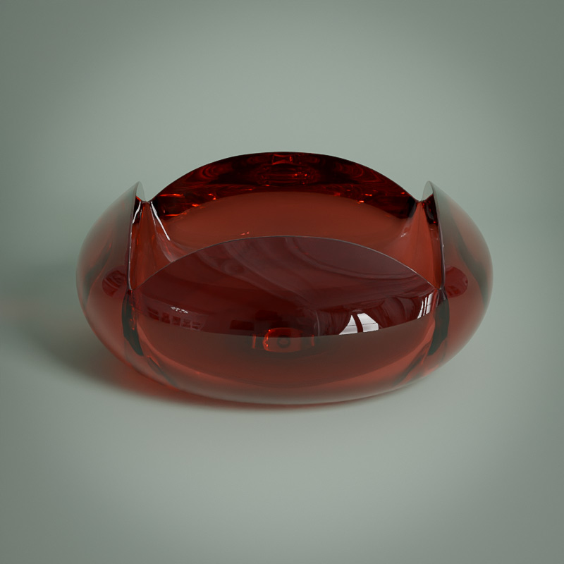 Vasque à poser 46x19cm Rouge, Pétale 