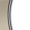 Miroir 80 cm éclairage Led frontal et rétroéclairé, Anti-buée Noir Mat, Prestige