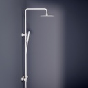 Colonne de douche avec mitigeur thermostatique, Ø25cm Châtelet III, blanc mat