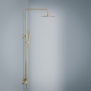 Colonne de douche avec mitigeur thermostatique, Ø25cm, doré brossé, Châtelet