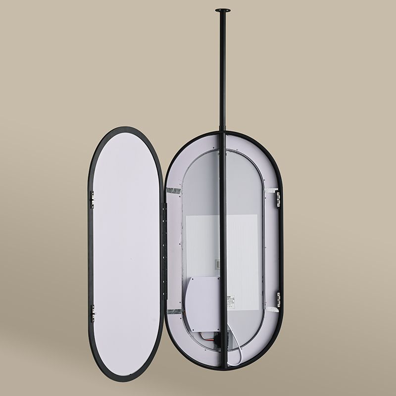 Miroir suspendu avec led 50X100 Noir Mat Chatelet 2 