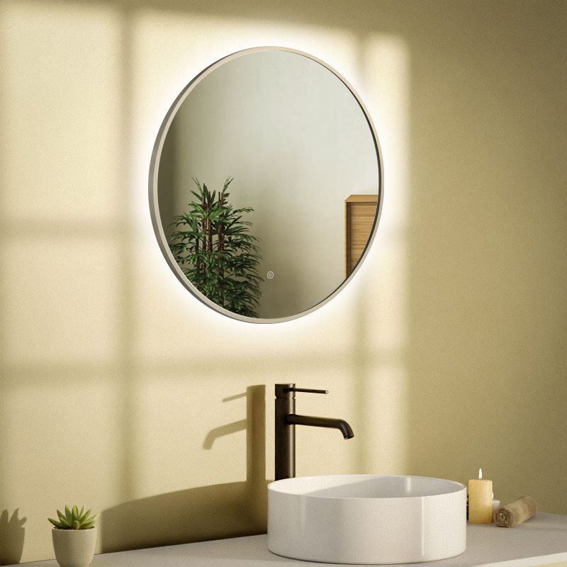 Chatelet Miroir Rond Diam50 Led+Anti-Buee Dore Mat