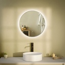 Chatelet Miroir Rond Diam50 Led+Anti-Buee Dore Mat