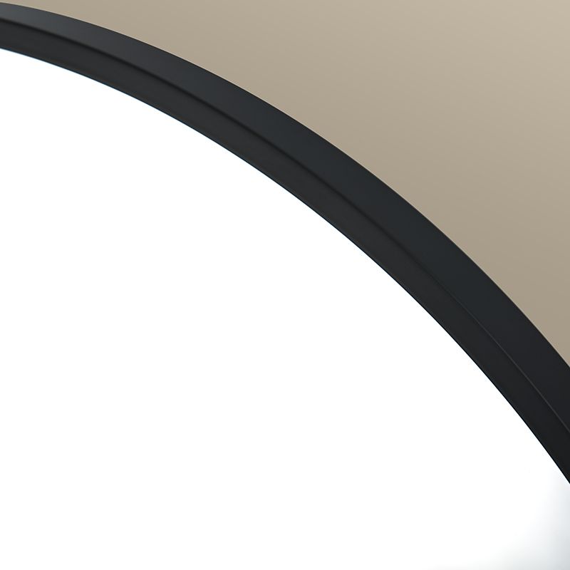 Miroir rond 50cm rétroéclairage Led et Anti-Buée Noir Mat, Chatelet 