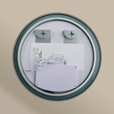 Chatelet Miroir Rond Diam50 Led+Anti-Buee Noir Mat