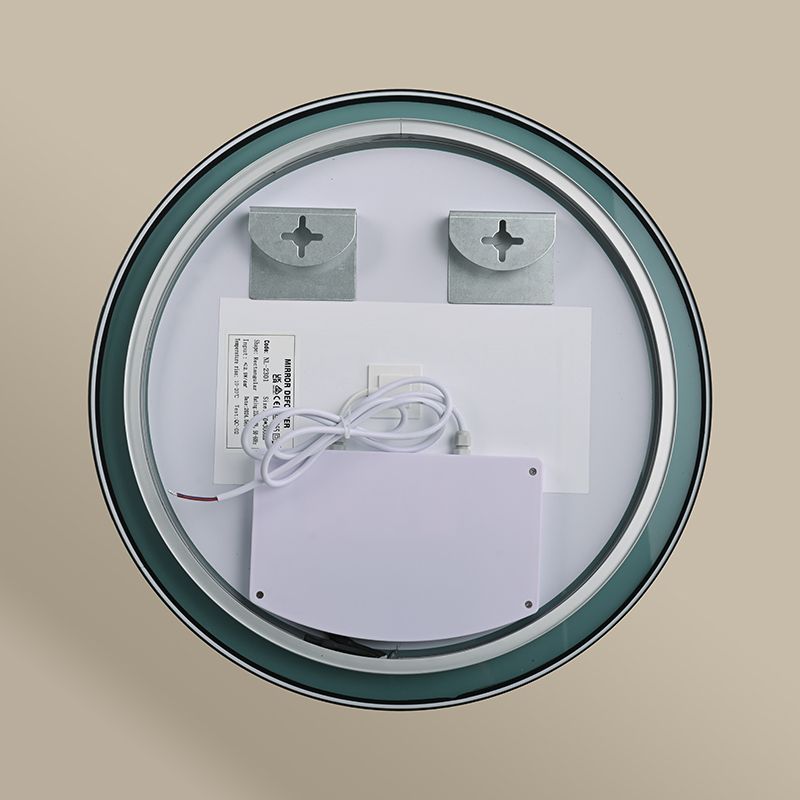 Miroir rond 50cm rétroéclairage Led et Anti-Buée Noir Mat, Chatelet 