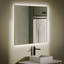 Chatelet Miroir Carre 80X80 Led+Anti-Buee Dore Mat
