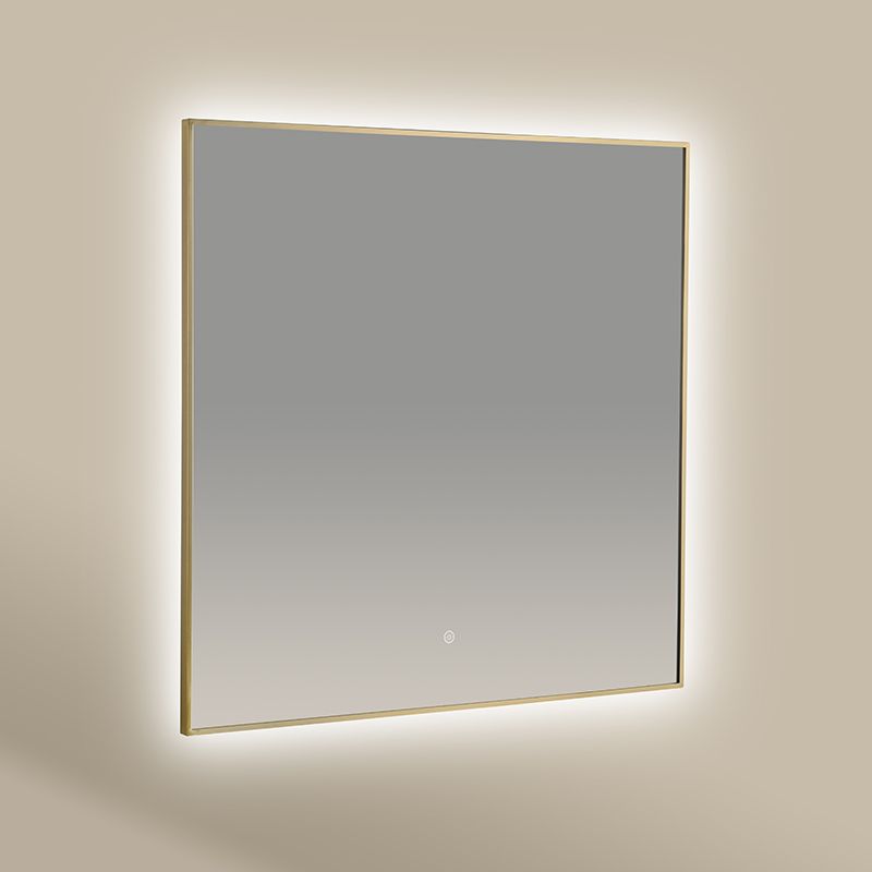 Chatelet Miroir Carre 80X80 Led+Anti-Buee Dore Mat