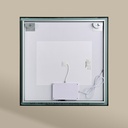 Chatelet Miroir Carre 80X80 Led+Anti-Buee Dore Mat