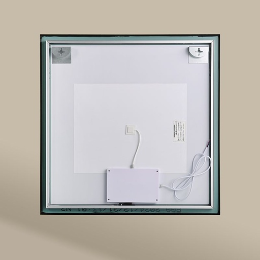 Chatelet Miroir Carre 80X80 Led+Anti-Buee Dore Mat
