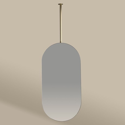 Miroir suspendu 50X100  Dore Mat  Chatelet 2
