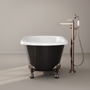 Baignoire îlot en fonte, 170x77 cm, peinte en noir, London