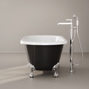 Baignoire îlot en fonte, 170x77 cm, peinte en noir, London