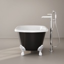 Baignoire îlot en fonte, 170x77 cm, peinte en noir, London