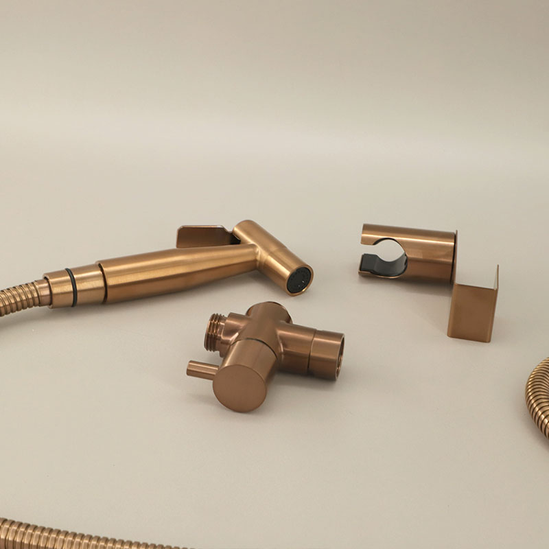 Douchette hygiénique Doré rose brossé, Châtelet