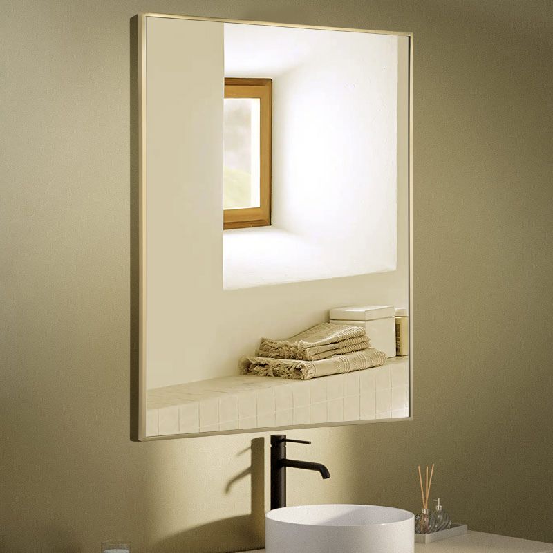 Miroir Rectangulaire 60X80 Doré Brossé, Châtelet